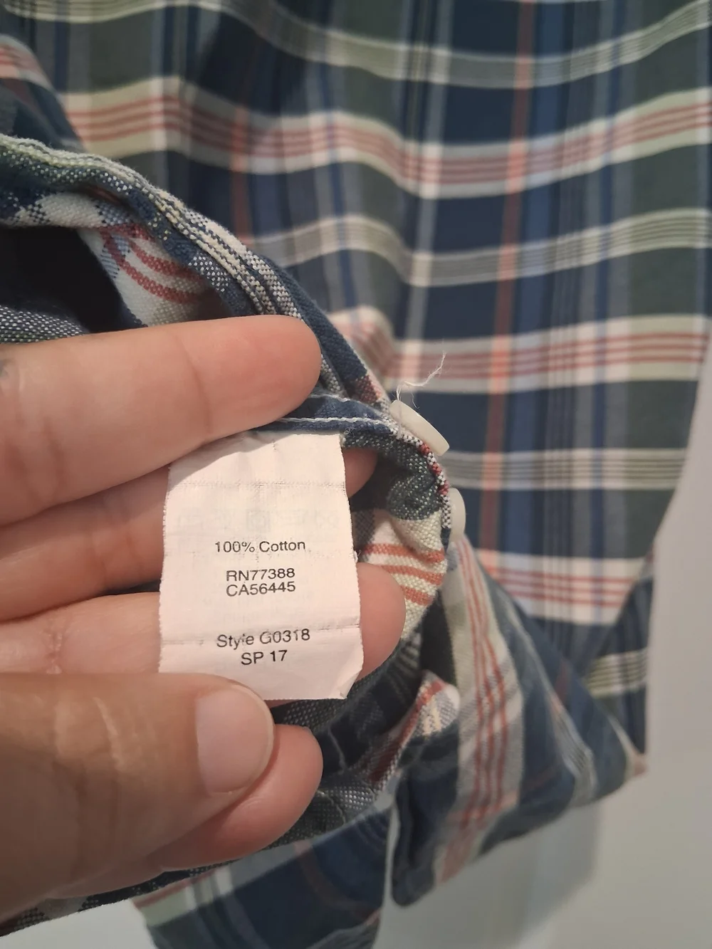 J.CREW Men L Oxford Cotton Plaid Button-Up Shirt Short Sleeve Blue Green